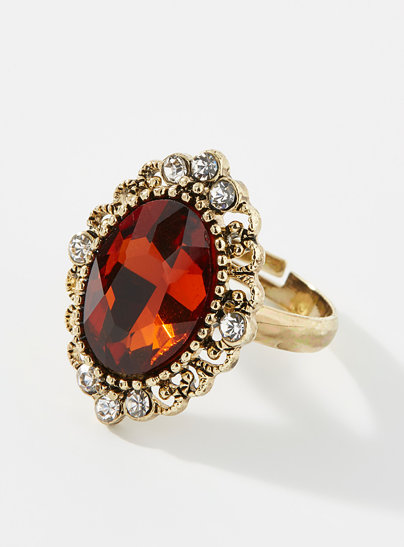 Simons Orange Vintage elegance ring for women