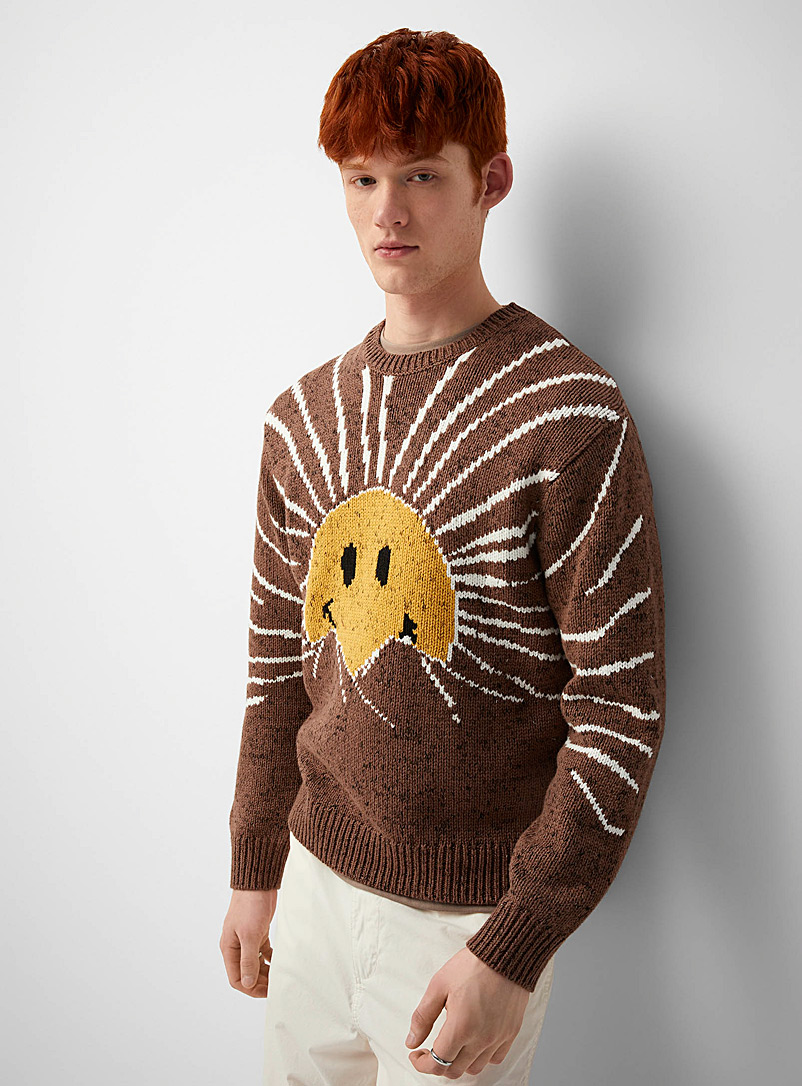 Market Brown Smiley sun sweater for men