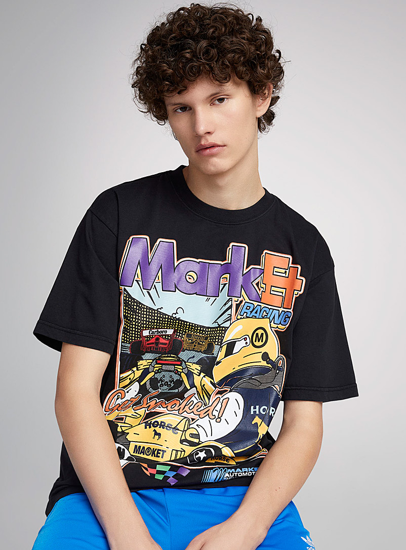 Market Black Racing print T-shirt for men