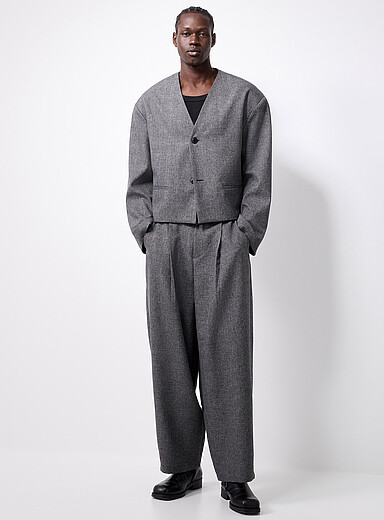Le pantalon ballon &agrave; plis microcarreaux <b>Collection de S&eacute;oul</b>