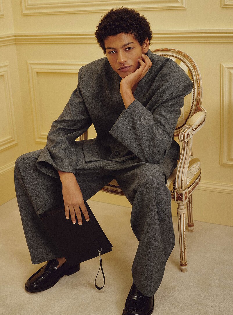 Micro-Check Suit Jacket Imported From Seoul