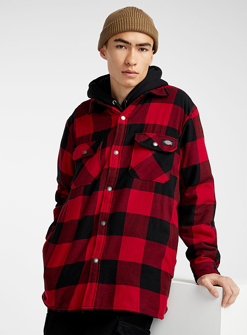 Dickies Red Lined lumberjack overshirt for men