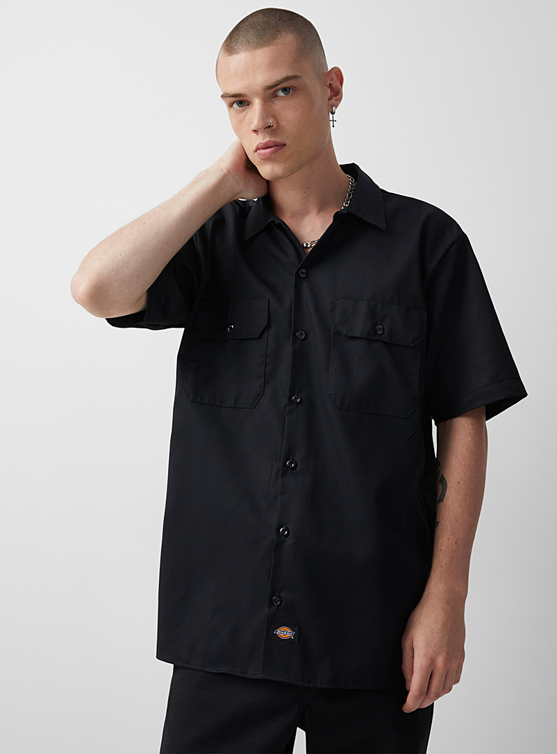Dickies Black Short-sleeve mechanic shirt for men