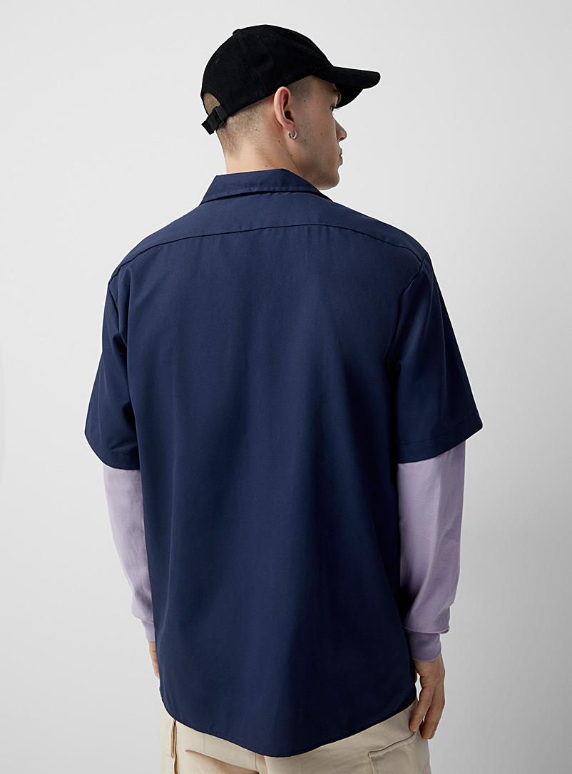 Dickies Marine Blue Short-sleeve mechanic shirt for men