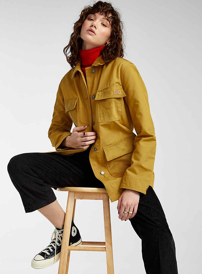 Dickies Golden Yellow Corduroy twill jacket for women