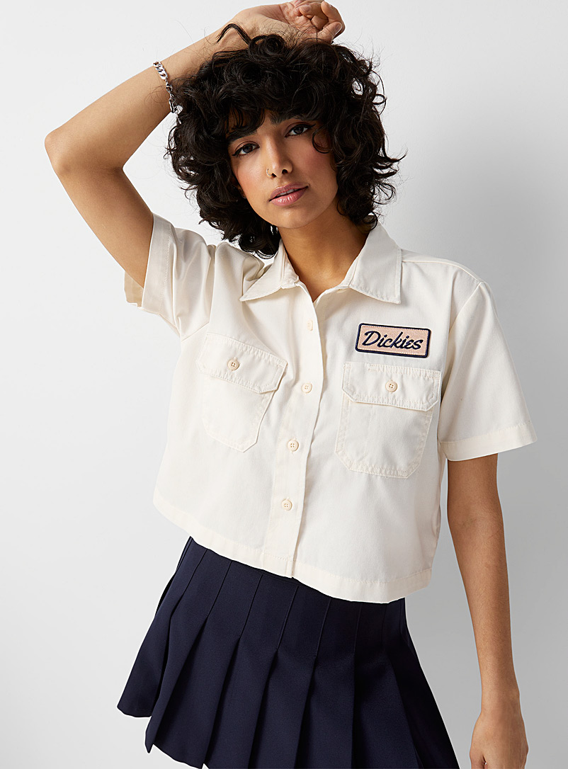 Dickies Ivory White Signature crest shirt for women