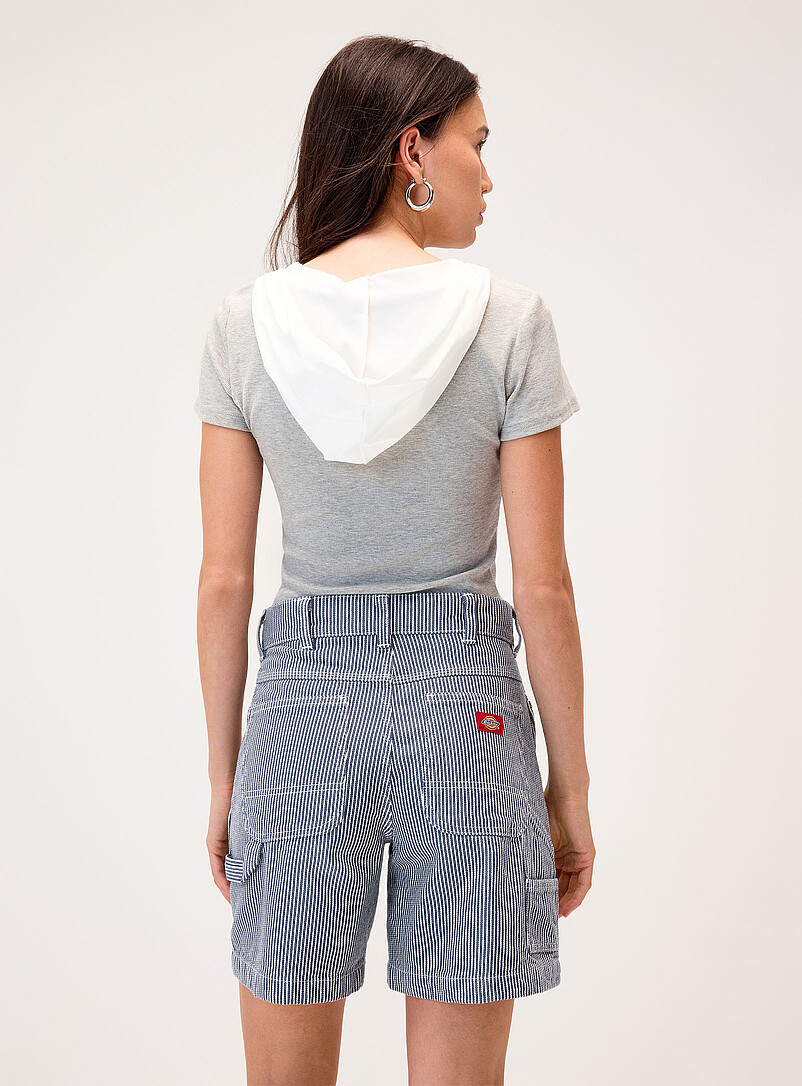 Dickies Ivory/Cream Beige Striped carpenter short for women