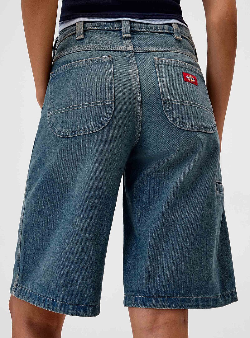 Dickies Baby Blue Mid-rise carpenter jort for women