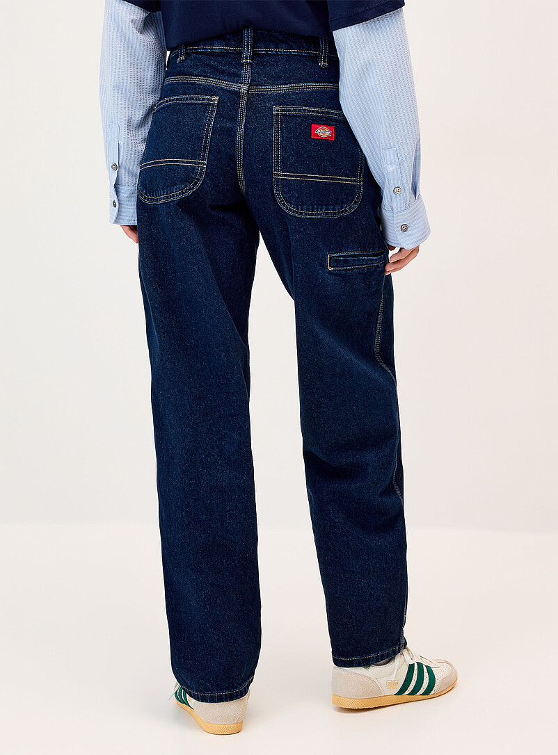 Dickies: Le jean ample fusel&eacute; 957 Bleu pour femme