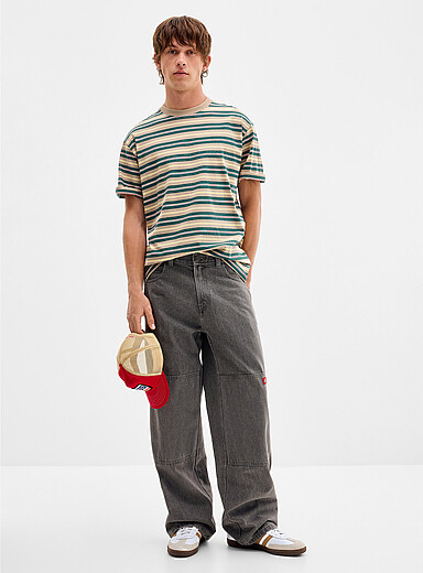 Dickies: Le jean travailleur genoux renforc&eacute;s <b>Coupe ample</b> Gris clair pour homme