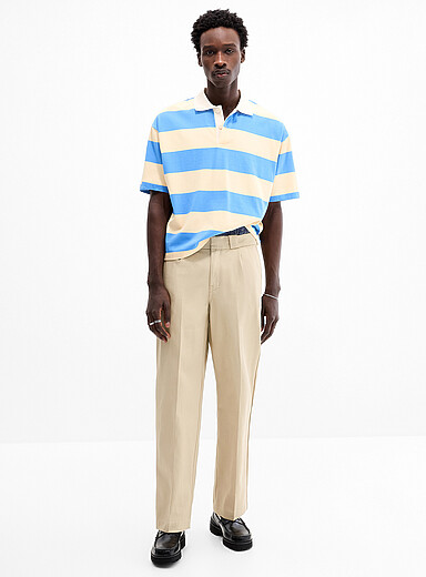 Le pantalon de travail twill bross&eacute; <b>Coupe ample</b>