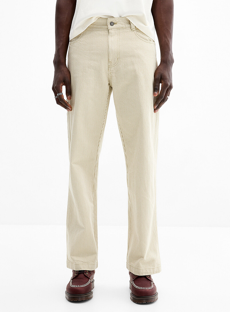 Dickies Patterned Blue Hickory stripe carpenter pant <b>Loose fit</b> for men