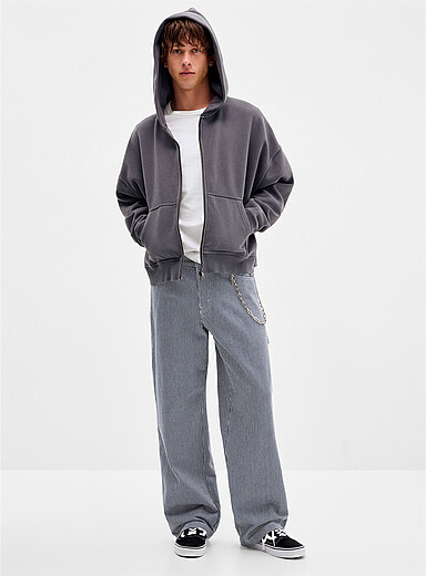 Le pantalon menuisier rayures <i>hickory</i> <b>Coupe ample</b>