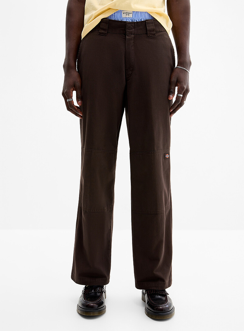 Dickies Chocolate/Espresso Double knee work pant <b>Loose fit</b> for men
