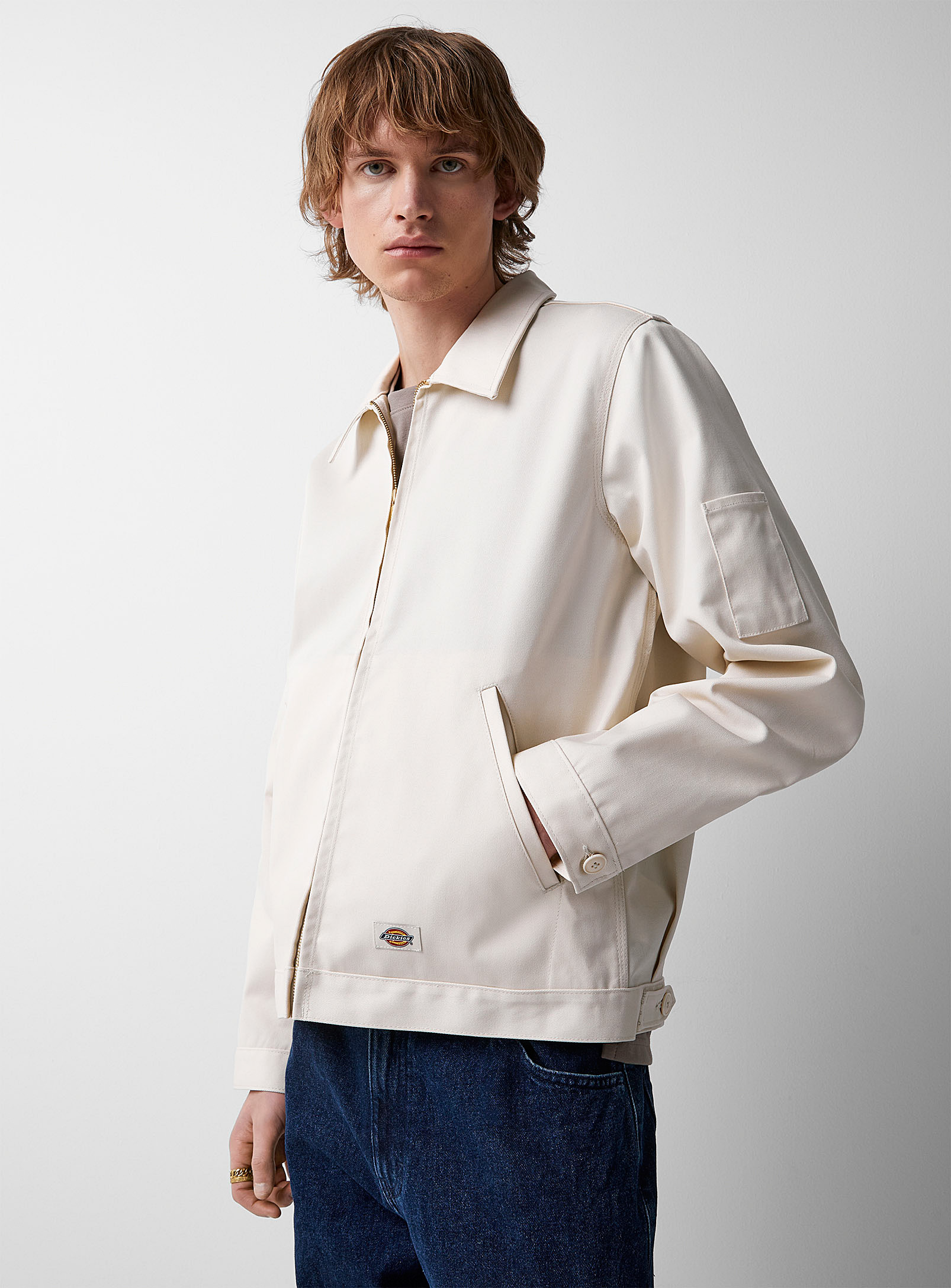 Dickies Unlined Eisenhower Jacket In Ecru/linen