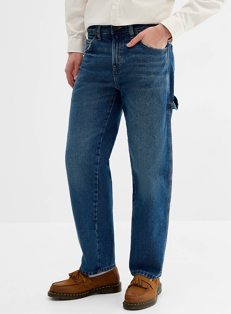 Washed blue carpenter pant Loose fit product image 2