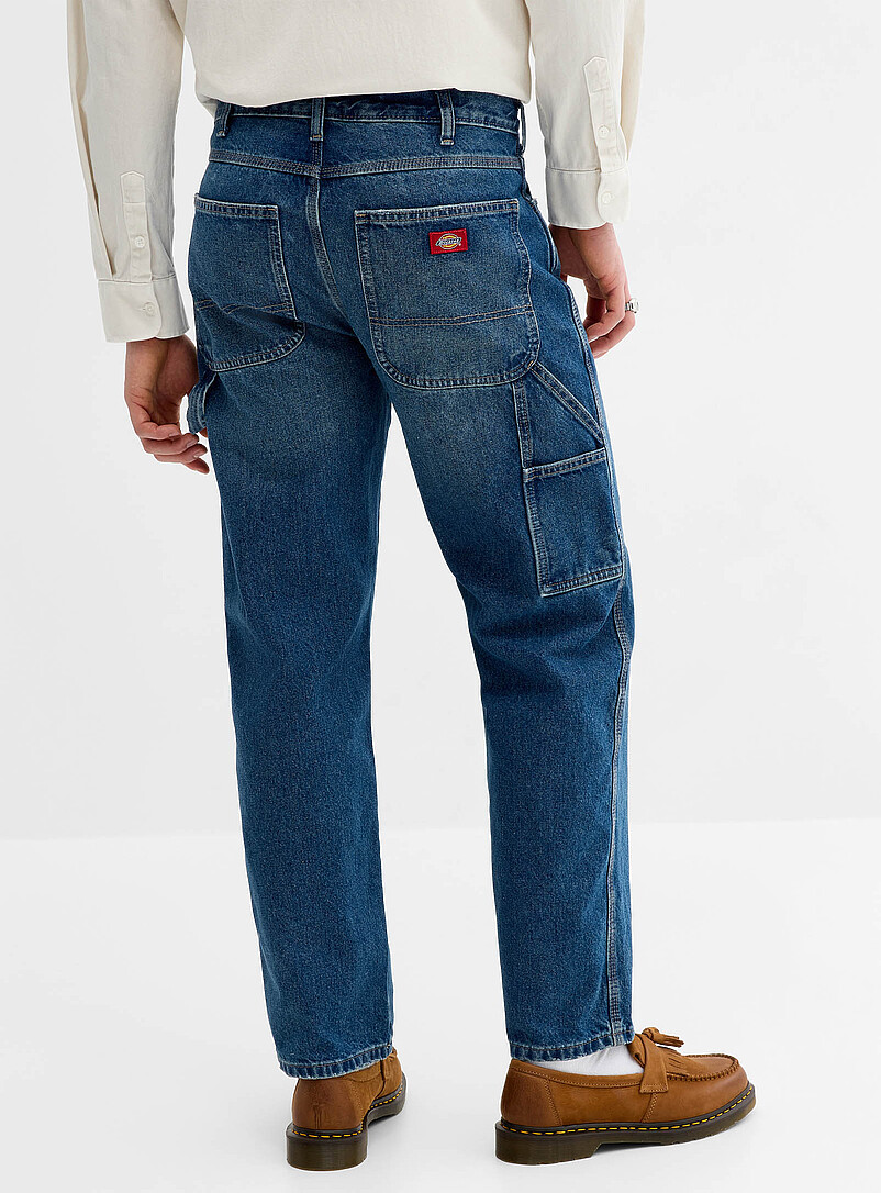 Washed blue carpenter pant Loose fit product image 3