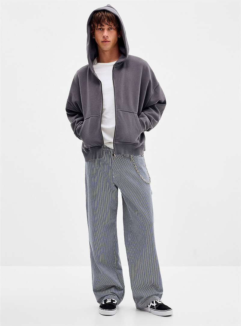 Hickory Stripe Carpenter Pant Loose Fit