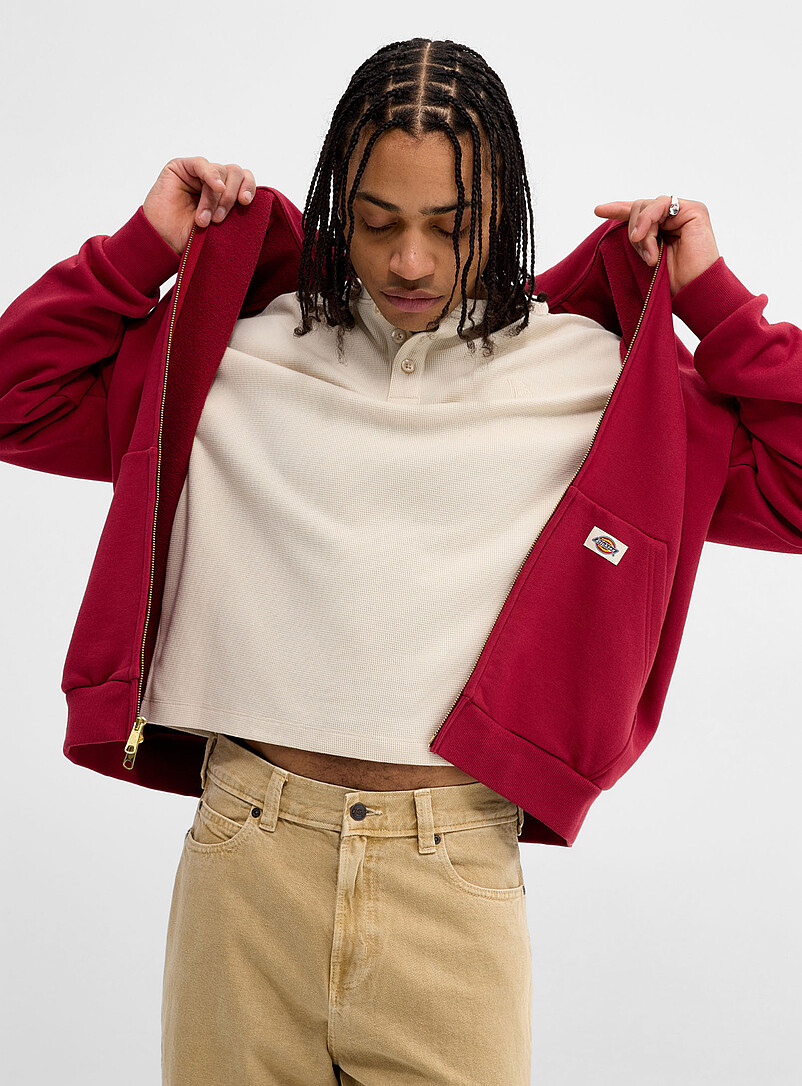 Solid zipped hoodie product image (primary)