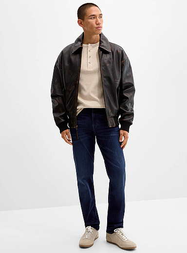 7 For All Mankind: Le jean indigo Slimmy <b>Coupe droite &eacute;troite</b> Bleu fonc&eacute; - Indigo pour homme