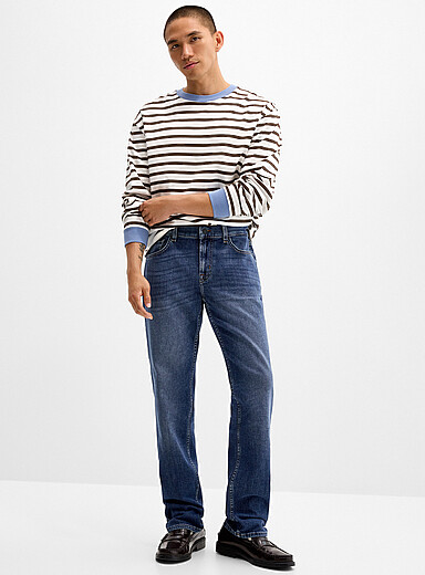 7 For All Mankind: Le jean bleu moyen <b>Coupe droite</b> Bleu pour homme