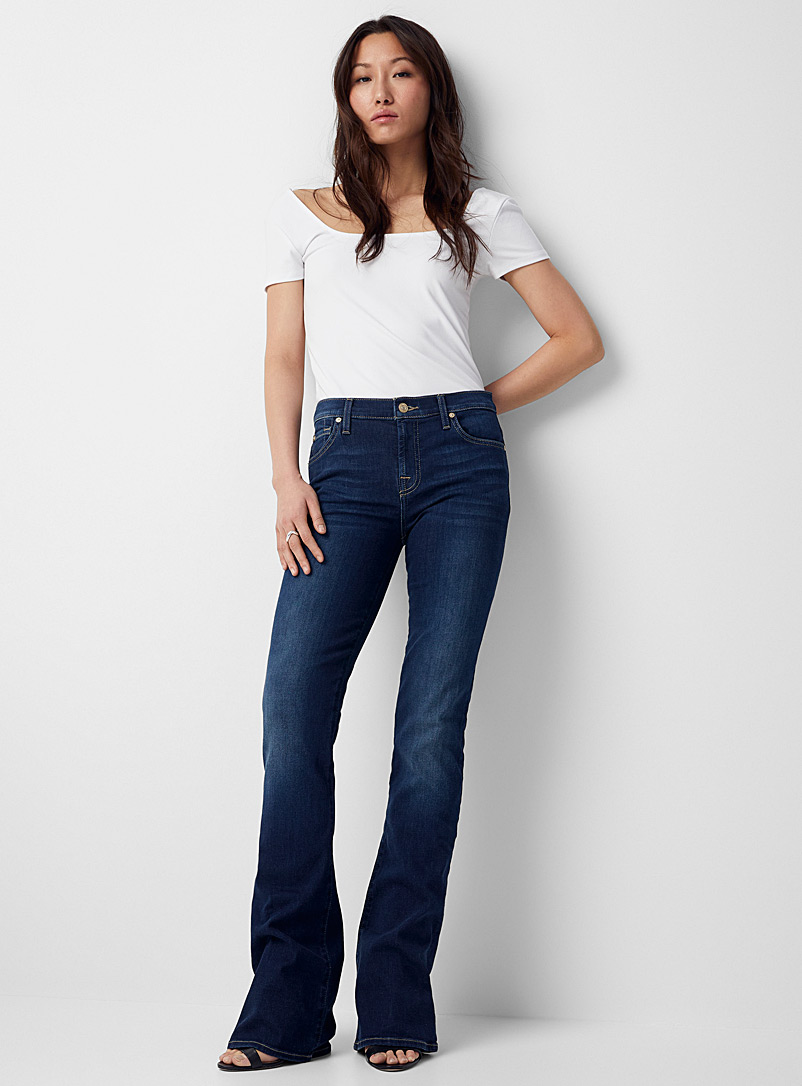 Navy blue flare jeans