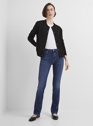 Medium indigo Kimme jean <b>Fit: Straight leg, regular rise</b>