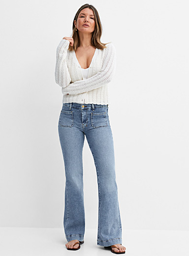 PAIGE Genevieve High Rise Flare Jeans in Golden Years