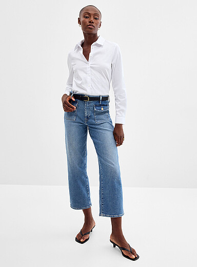 Stovepipe ankle jean <b>Fit: Straight leg, mid rise</b>