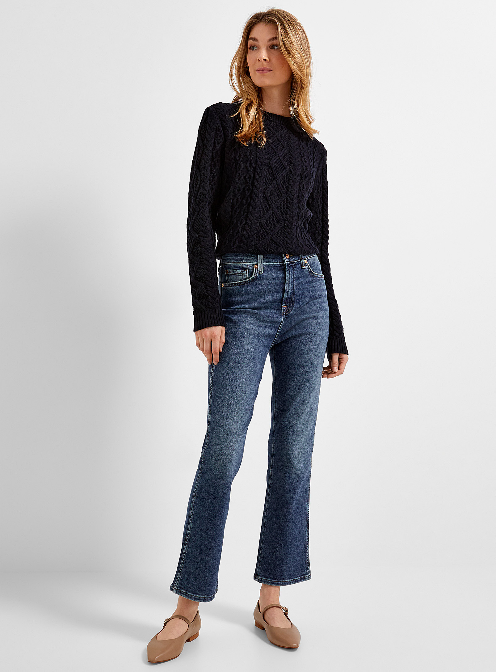 7 For All Mankind Luxe Vintage Denim Bootcut Jean In Blue
