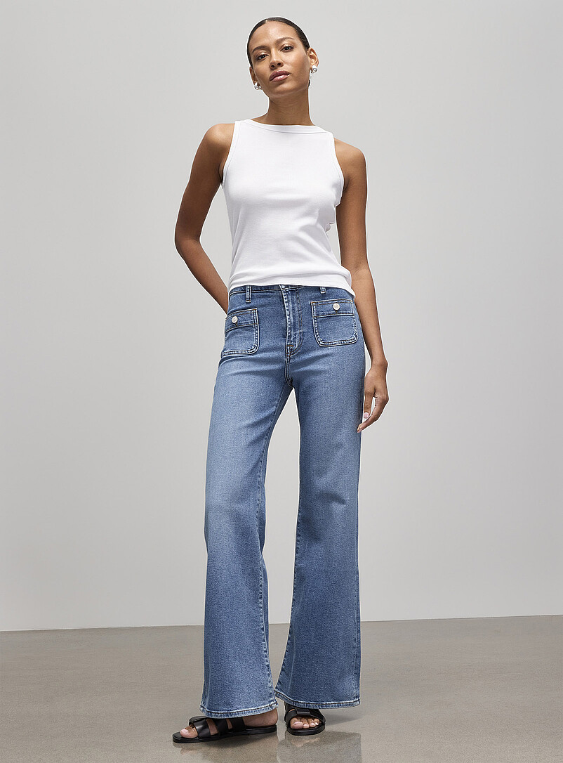 Dojo modern patch-pocket jean Fit: flared leg, mid-rise waist product image (primary)