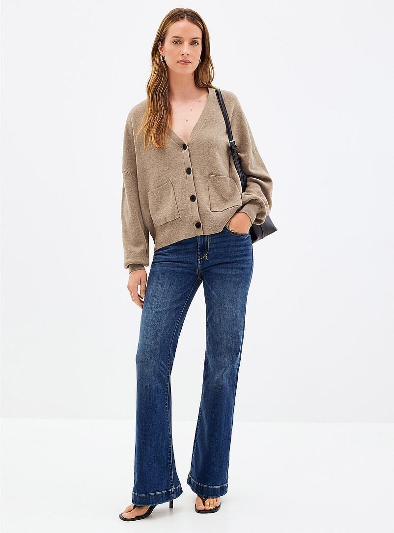Dojo dark-indigo jean Fit: Flared leg, regular rise product image (primary)