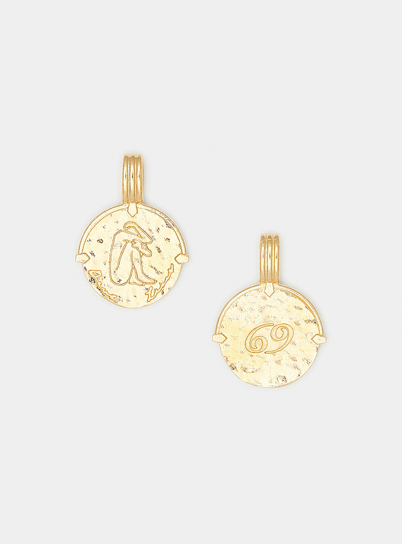 Deux Lions Cancer Gold vermeil zodiac sign pendant necklace See available sizes