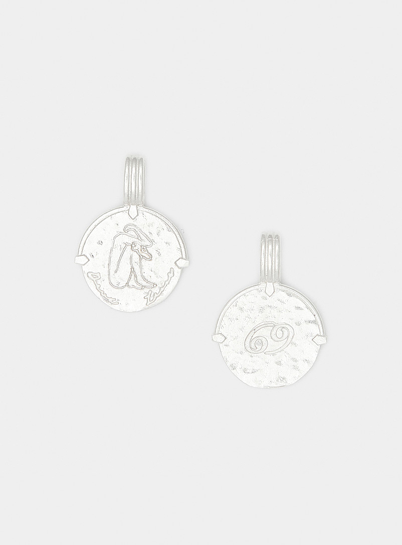 Deux Lions Cancer Sterling silver zodiac sign pendant necklace See available sizes