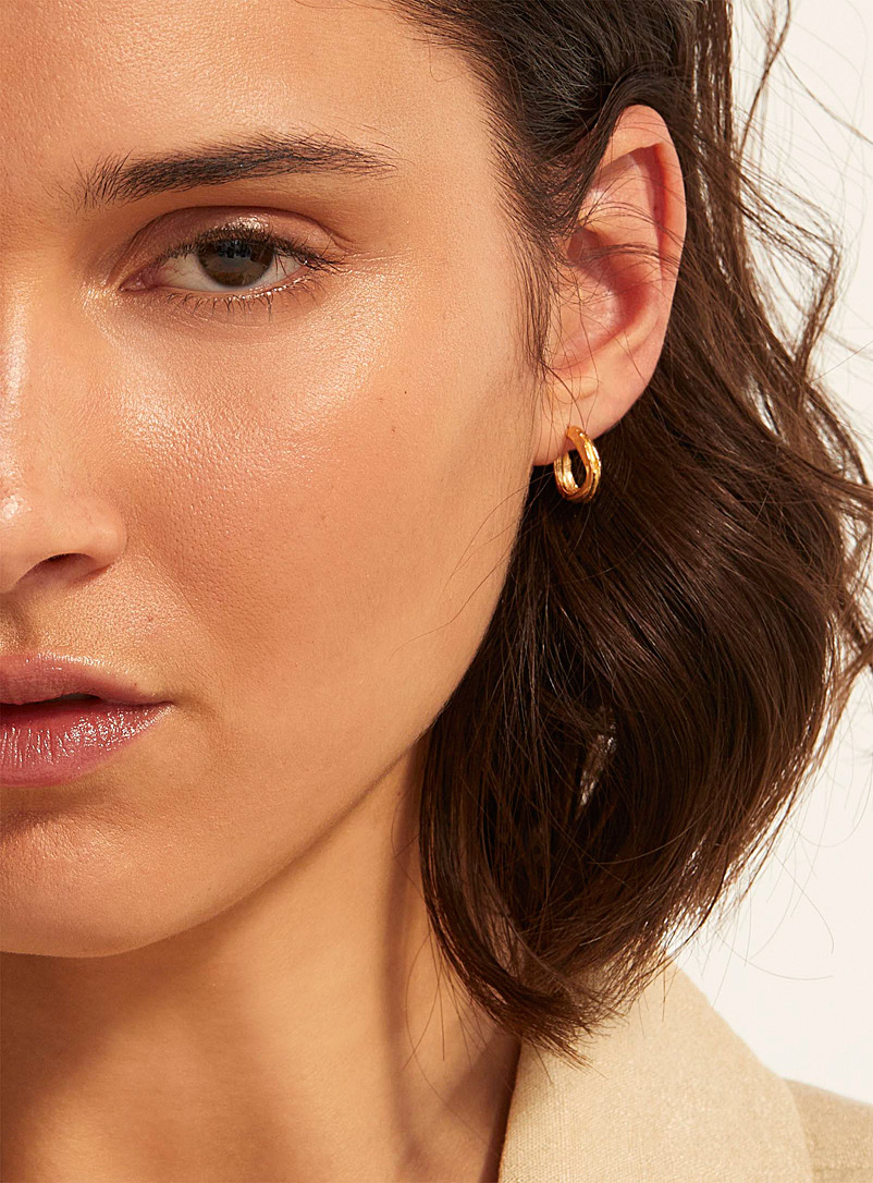 Deux Lions Gold Vermeil gold Edith earrings