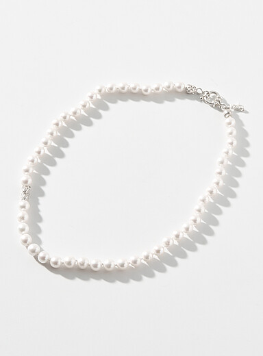 Le collier de perles Louis III en argent sterling