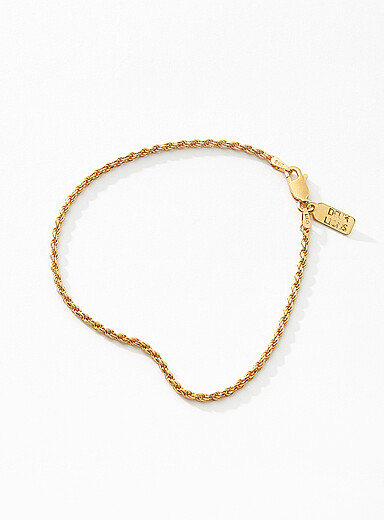 Le bracelet cha&icirc;ne Baby Eternal Link en or vermeil