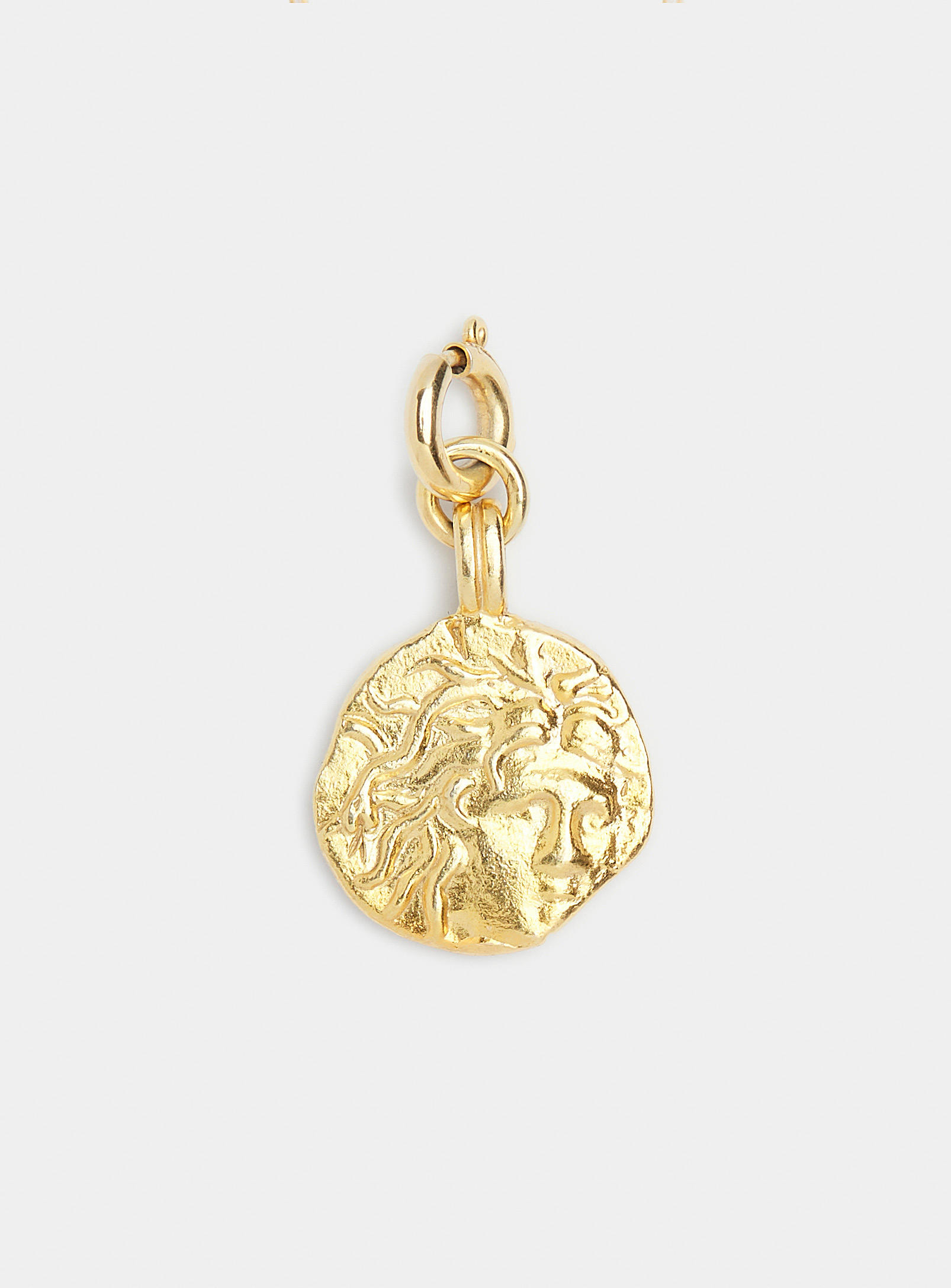 Deux Lions - Le bracelet pendentif Medusa en or vermeil