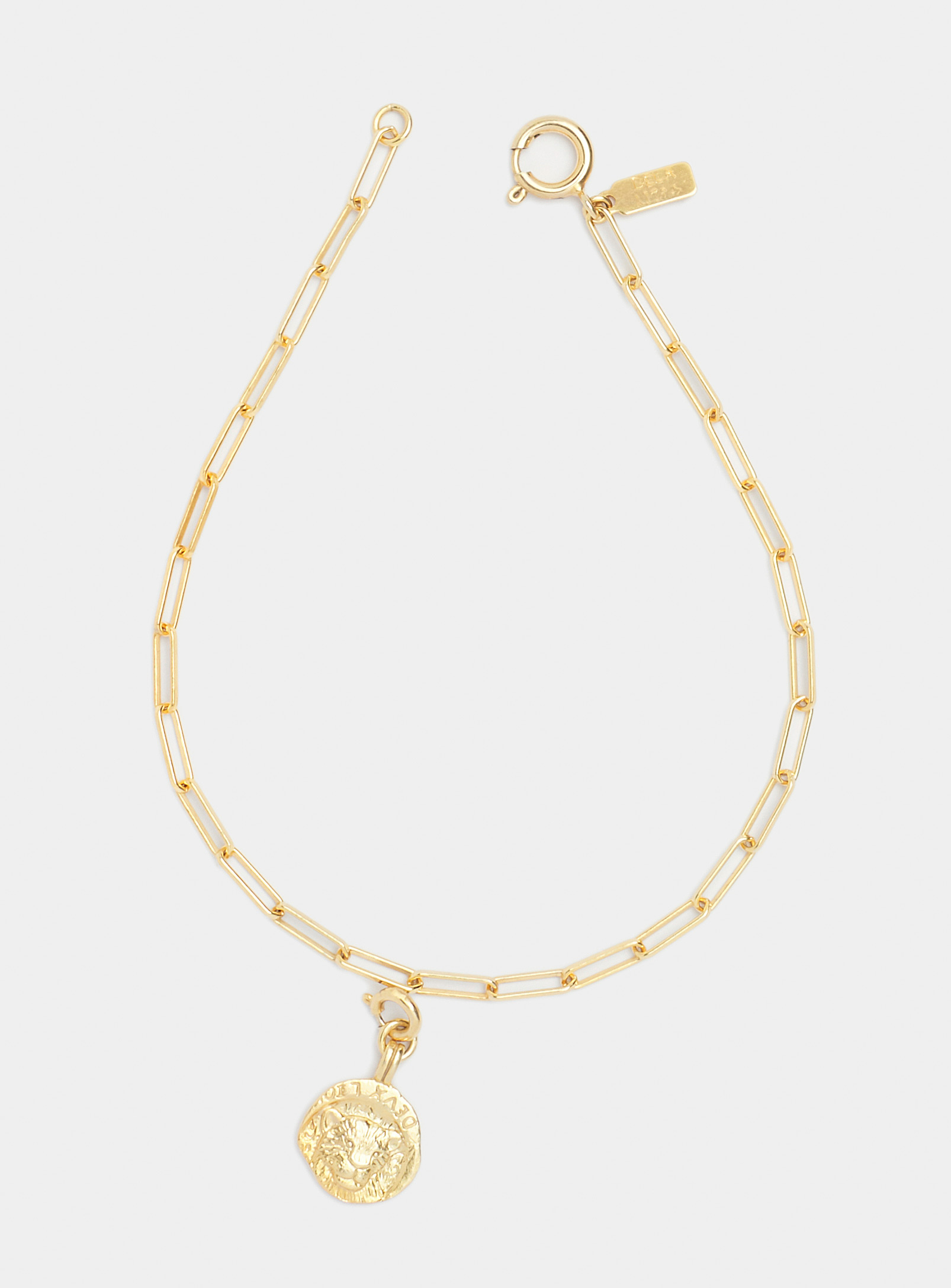 Deux Lions - Le bracelet pendentif Medusa en or vermeil