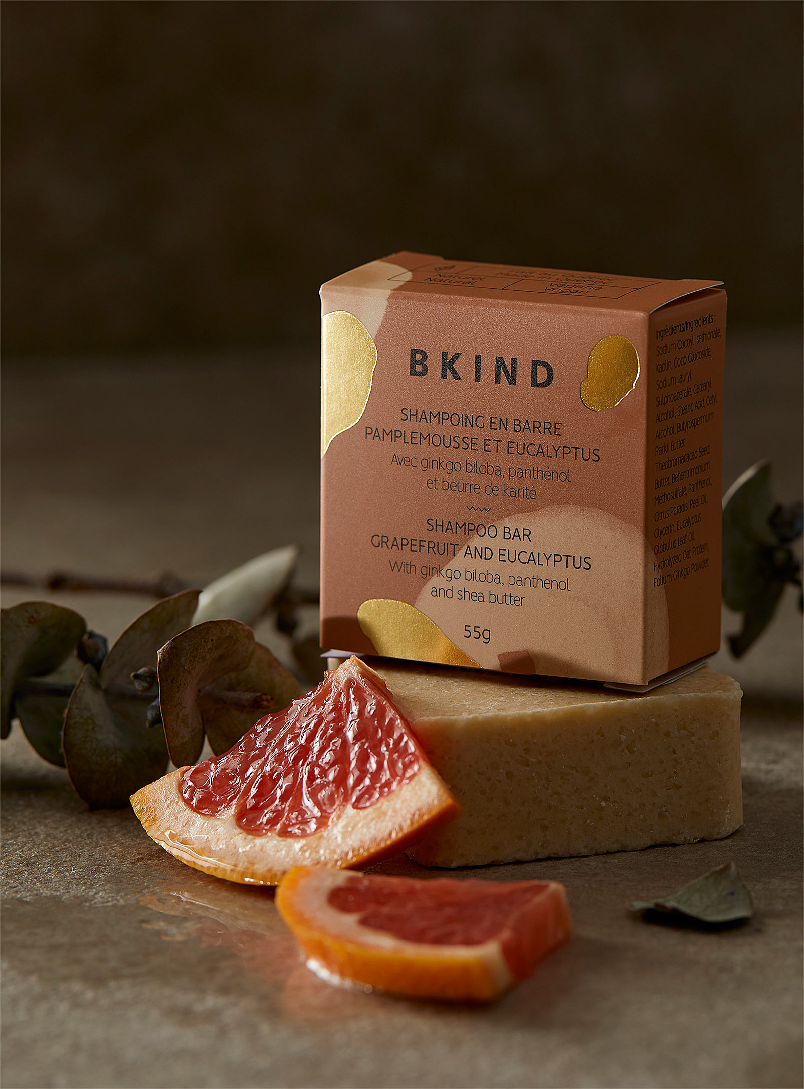 BKIND - Grapefruit and eucalyptus shampoo bar