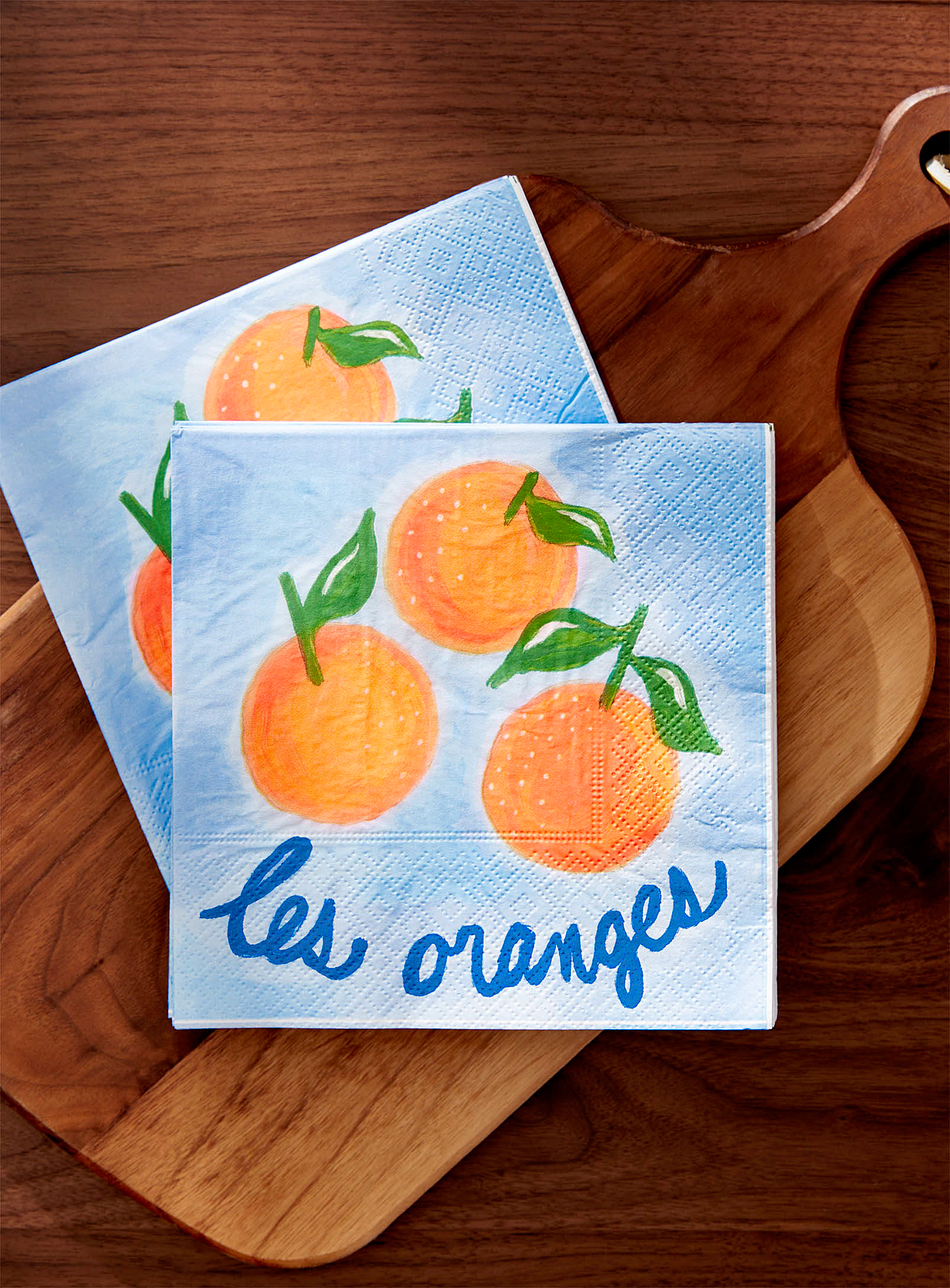 Simons Maison - Les oranges paper napkins 16.5 x 16.5 cm. Pack of 25.