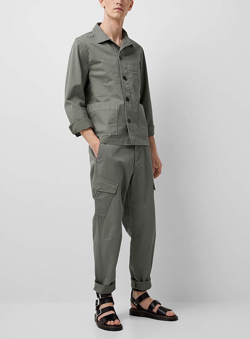 PS Paul Smith Green Signature embroidery cargo pants for men