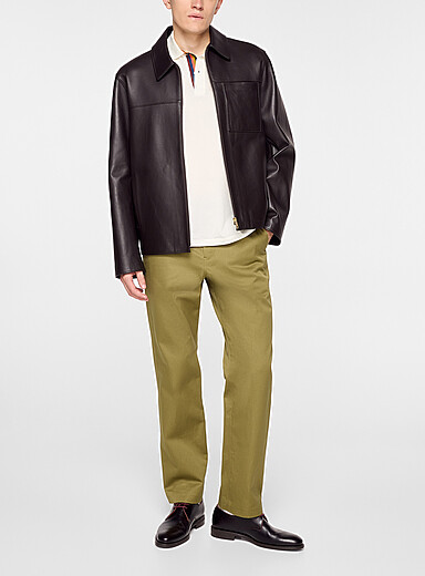 PS Paul Smith Mossy Green Tapered chino pant for men