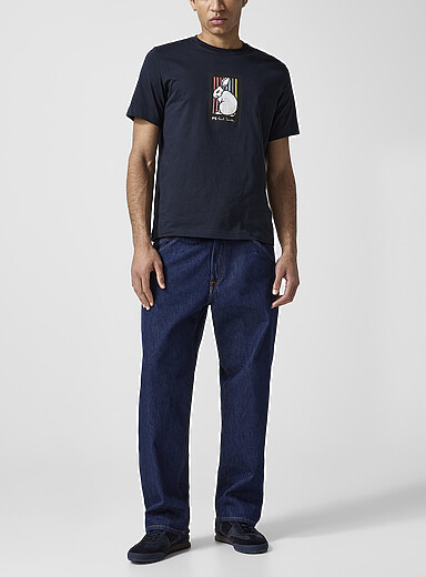 PS Paul Smith Blue Raw denim straight-leg jean for men