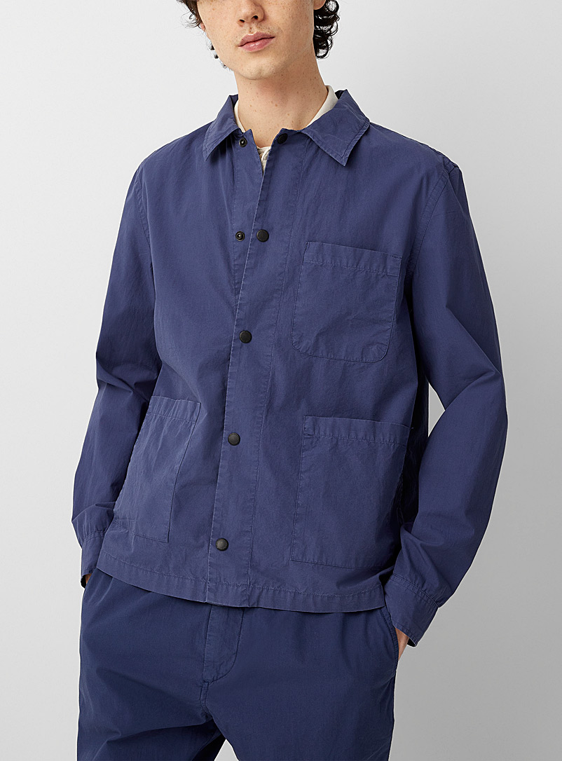 PS Paul Smith Marine Blue Patch pockets workwear jacket for men