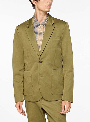 PS Paul Smith Olive Olive cotton twill jacket for men