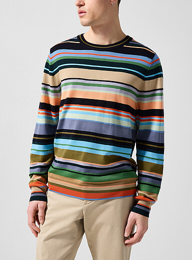 PS Paul Smith Assorted Multi-striped merino sweater for men
