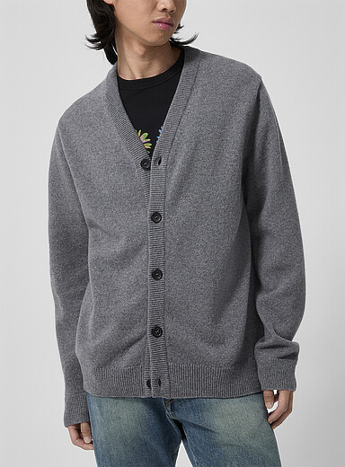 Cardigan Long J.Crew En Laine Mérinos - Taille L - Violet Citron/vert - Occasion TBE