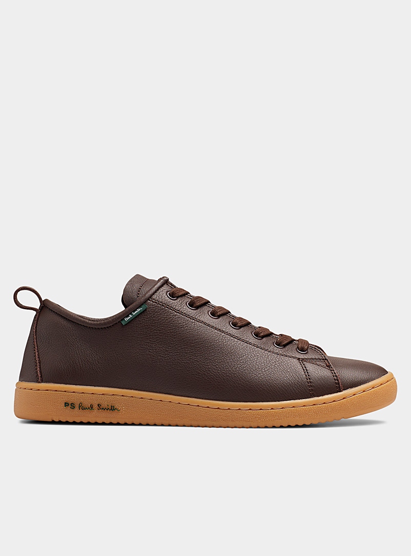 PS Paul Smith Brown Miyata chocolate brown leather sneakers Men for men