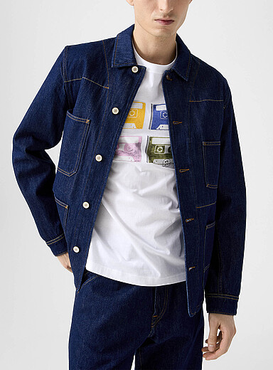 La veste travailleur denim brut